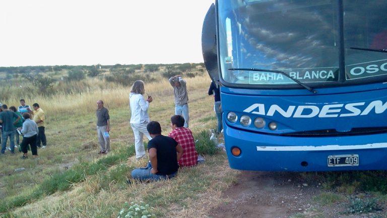 Principio de incendio en un colectivo de Andesmar