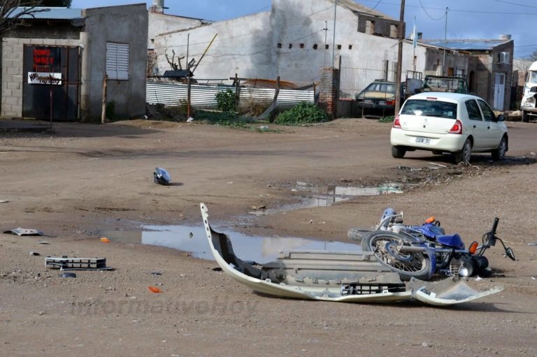 SAO: choque entre un auto y una moto