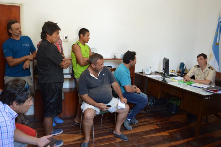 El Prefecto Víctor Hugo Beano recibió a los pescadores artesanales