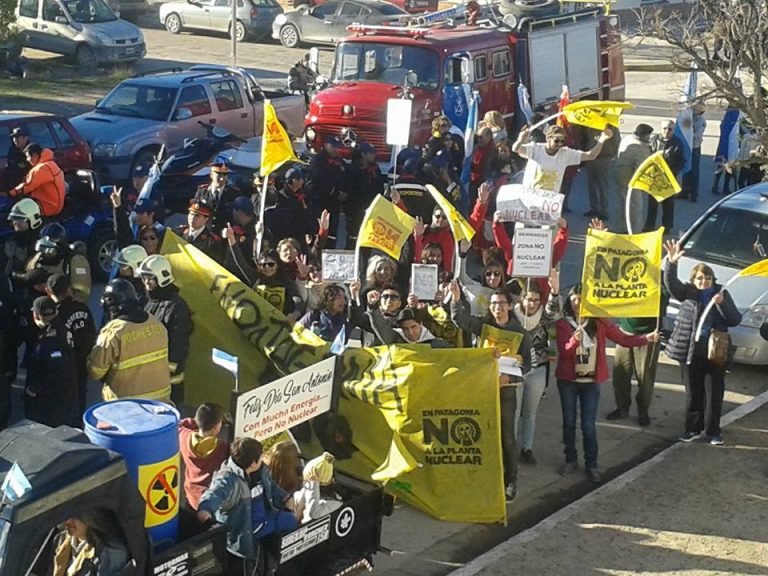 Fuerte reclamo antinuclear en la celebración de los 112 años de San Antonio Oeste