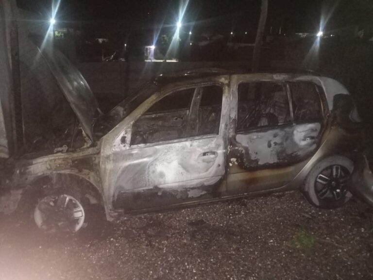 SAO: incendio de vehículo, investigan posible intencionalidad